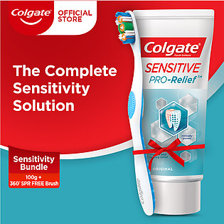 Complete Sensitivity Solution - Colgate Sensitive Pro-relief Original Toothpaste 100g With Colgate 360 Sensitive Pro-relief Toothbrush