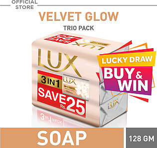 Lux Velvet Glow Soap Trio -pack 128gm