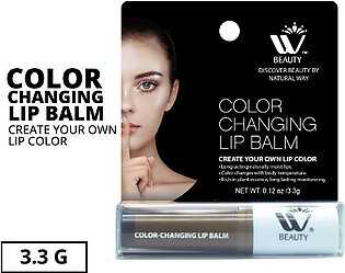 WBM Color Changing Lip Balm - Long Lasting Moisturizing Balm Change  the Lip Color According to Body Temperature && Salt Range Pink Salt Lip Balm - 2 Pcs