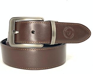 Bull And Buffalo Genuine Leather Belt For Men - Export Quality Leather Double Sided Reversible Buckle