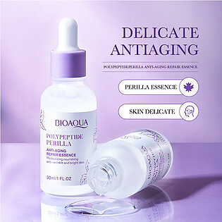 Bioaqua Face Serum Smooth Pores Repair Essence Polypeptide Perilla Hyaluronic Acid Moisturizing Nourish Anti-aging 30ml