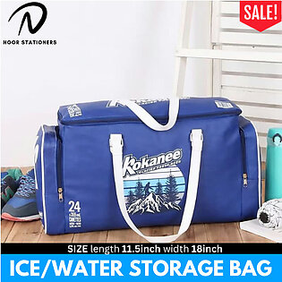 Water and Ice storage bag water leak proof cooler bag best for parties and picnic for storing ice and water color blue size 21inch width 11.5inch length  BY NOOR STATIONERS