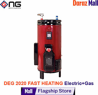 Nasgas Geyser 20 Gallon Electric + Gas Deg-2020 Super Fast Heating Dlx (double Safety) Heavy Gauge 12Â x 14 Water Tank