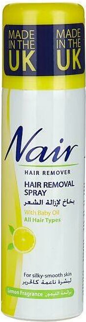 Nair Hair Removal Spray with Baby Oil - Lemon Fragrance, 200 ml
