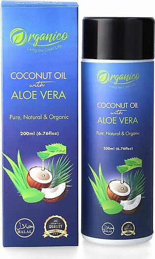 Organico - Coconut Oil With Aloe Vera For Hair 200 Ml