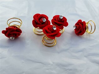 Girl And Women Hair Accessories And Beats With Velvet Coated 4 Pieces