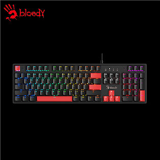 Bloody S510n Mechanical Rgb Gaming Keyboard - Anti Ghosting - 1000 Hz Report Rate - 1 Ms Response - Extra Keycaps - Brown Switch