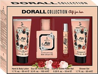 Miss Blosom Gift Set 4 Pcs Perfume For Women Edt Dorall Collection