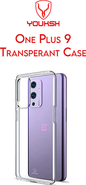 Youksh Oneplus 9 Transparent Cover - Oneplus 9 Transparent Jelly Back Cover - Oneplus 9 Soft Shock Proof Transparent Back Pouch - Oneplus 9 Crystal Clear Cover - Oneplus 9 Silicone Cover.