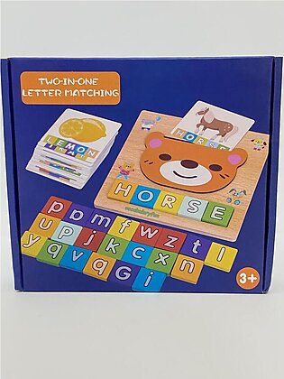Spelling Game Letter Matching Game Wooden Abc Early Learning Educational Toy For Kids