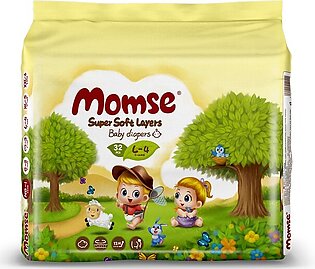 Momse Economy Diapers - Large Size 4 - 32 Pcs - 9-14kg