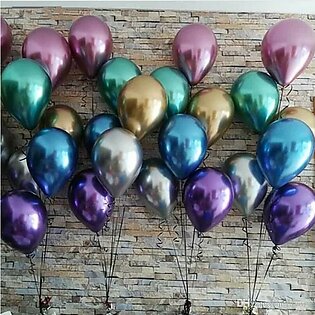 20 Pieces Metallic Balloons - Shinning Pure Metallic Balloons
