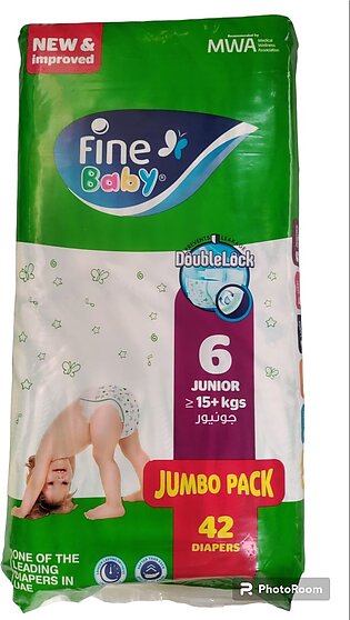 Fine Baby Diaper Xxl–6 Size (42pcs) Jumbo Pack