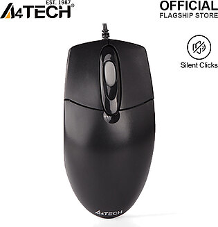 A4Tech OP-720S Optical Mouse - Silent Clicks - 1200 DPI - For PC/Laptop - Black