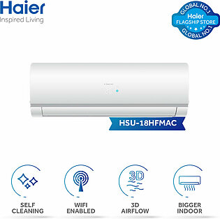 Haier (Marvel Inverter Series) 1.5 Ton DC Inverter UPS Enabled - Self Cleaning - WiFi Enabled-Turbo Cooling-White Colour AC - HSU-18HFMCC/10 Years Warranty/Air Conditioner/Haier Free Installation