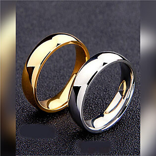 Pack of 2 Pcs - Smooth Surface Band Ring Challa For Girls and Women - Silver and Golden - Fashion Infinity