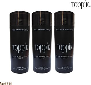Toppik Hair Fiber 27.5g Black 3 Pcs