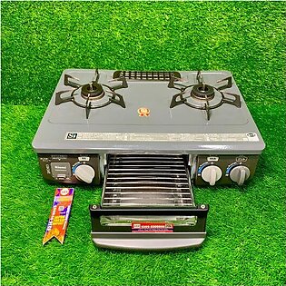 2 Burner Japani Rinnai Gas Stove 2017 Model With Oven Grill,10/9 Fresh Condition