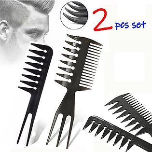 Professional Double Side Tooth Combs Fish Shape Hair Brush Barber Hair Dyeing Cutting Coloring Brush Wide Tooth Hair Comb Plastic Pro Men Classic Brush Large Teeth Styling Tool New Wide Teeth Hairbrush Comb Men Beard Hairdressing Brush