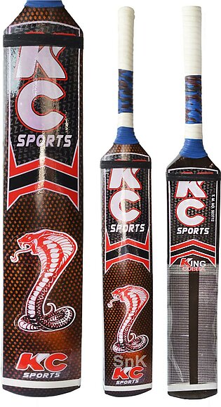 Kc Cricket Bat Tape Ball Cricket Bat - Full Cane - Khurram Chakwal - Black