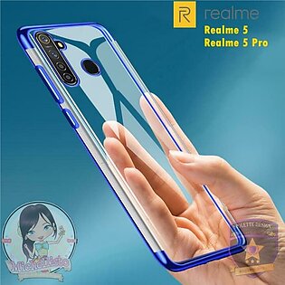 Realme___ 5 / C3 / 5i Electro Plating Tranparent Soft Tpu Lightweight Case Back Cover