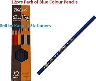 Pack Of 12pcs Blue Colour Pencils Color Pencil