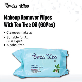 Swiss Miss Makeup Remover Wipes With Tea Tree Oil 60Pcs