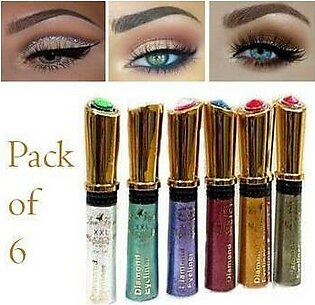 Pack of 6 - Glitter Eyeliner - Multicolor