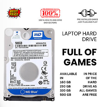Internal Laptop Hard Drive Full Of Your Preferred Games With 1 Month Warranty