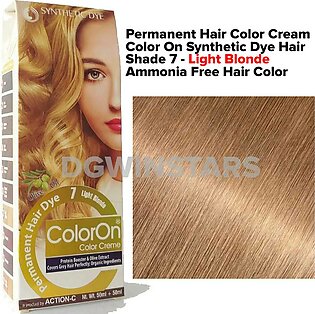 Golden Hair Colour Permanent Hair Color Cream Color On Synthetic Dye Hair Shade 7 Light Blonde Hair Color