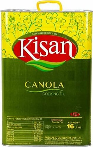 Kisan Canola Cooking Oil 16 Liter Tin Packing