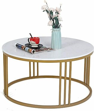 Stm Round Center Table Marble Texture Top Coffee Table Large Table Dining Table Living Room Table 30 Table