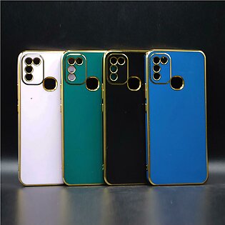 Infinix Hot 11 Play Back Cover Soft Multi Golden Border Camera Protection Cover For Infinix Hot 11 Play