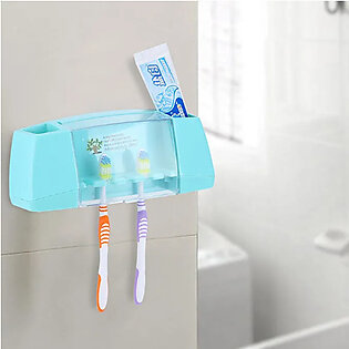 Toothbrush Holder, Adhesive Toothbrush Holder Wall Mounted Plastic Toothbrush Organiser Storage Box For Bathroom Sink, Non-toxic And Eco-friendly(multicolor)