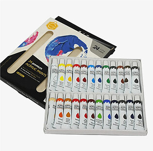 Acrylic Paint Acrylic Paints Set Of 24 Pieces 12ml In Each Tube