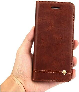 Iphone 8 Plus- Rich Boss Pure Leather Case Synthetic Leather Flip Cover