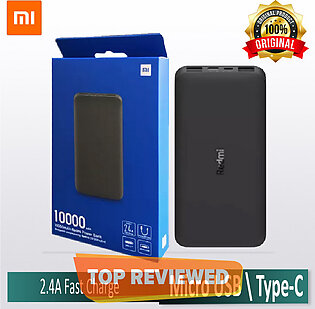 Mi Power Bank 10000 Mah With 2 Input And 2 Output 18 W Fast Charging Support With Cable - Mi Xiaomi Original
