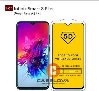Infinix Smart 3 Plus Glass Protector 9D Glass Full Edges Cover Glass