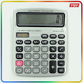 Desktop Calculator - CT-9814 - Large 14 Digit Display with Solar Dual Power - Ideal Calculator for Office, Business, Daily use - PMP