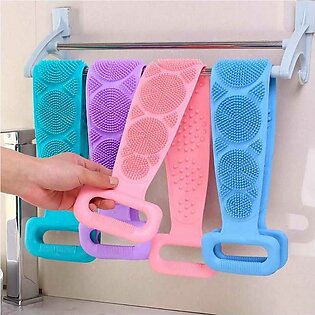 Silicone Back Bath Shower Wash Body Belt Brush Bath Towel Exfoliating Body Brush For Bathroom Accessories Nylon Towel Body