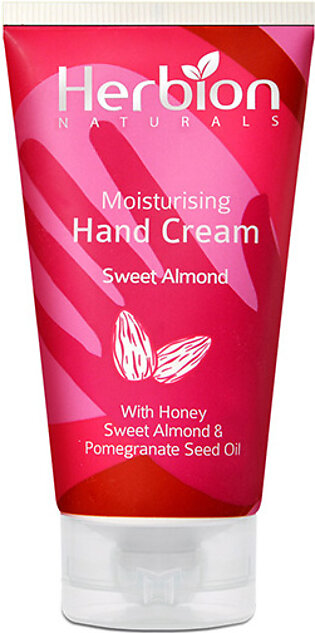 Hand Moisturizing Cream | Natural Blend Of Sweet Almond Oil And Honey | For Daily Use | Night Routine Cream | Revitalizes Skin And Removes Dead Cells | 100ml Tube | Natural Product By Herbion