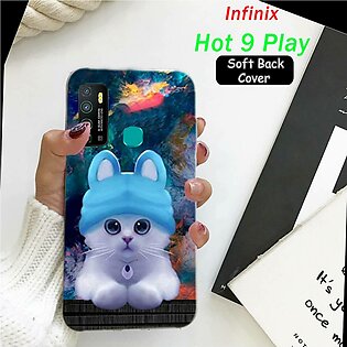 Infinix Hot 9 Play Cover - Cat Soft Back Cover