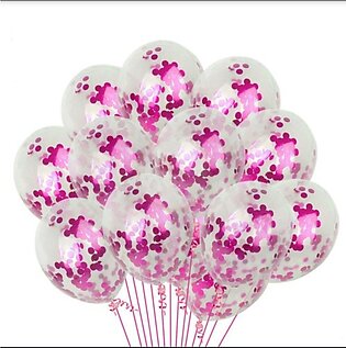 Pink Confetti Balloons 10pcs