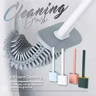 Silicone Toilet Brush Silicone Flex Toilet Brush With Holder Wash Brushes Wall-mounted Bathroom Toilet Cleaner