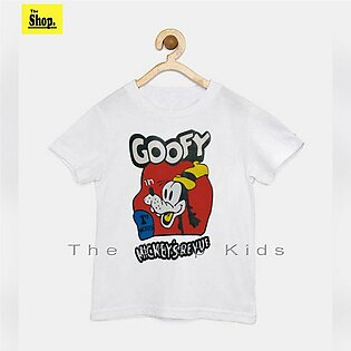 The Shop - White GOOFY T-Shirt For Kids Boys & Girls - HG-TT1