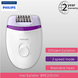 Philips Bre225 Essential Corded Compact Epilator - White