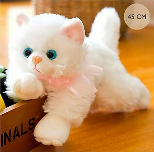 Cat Stuff Toy White Color Cute Soft Toy For Kids Size Available in 10 inch 14 inch and 18 inch