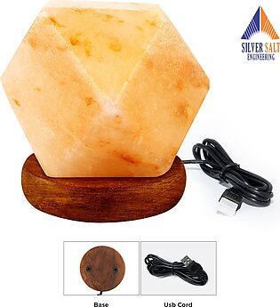 Multi Color Chaning USB Diamond shape Himalayan Salt Lamp for Home Decoration,