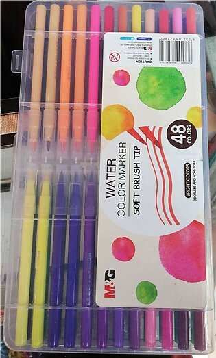 48 Water Color Marker Soft Brush Tip