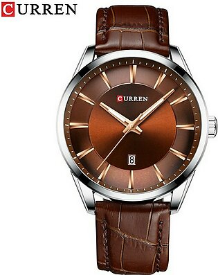Curren Leather Straps Japan Quartz Wrist Watch For Men With Brand Box-8365